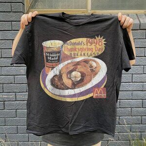 BLACK McDonald’s 1998 style Thanksgiving Breakfast Tee